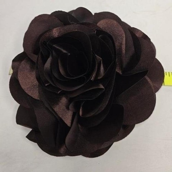 Chico's Brown Fabric Flower Pin Brooch Magnetic Closure - Picture 1 of 4
